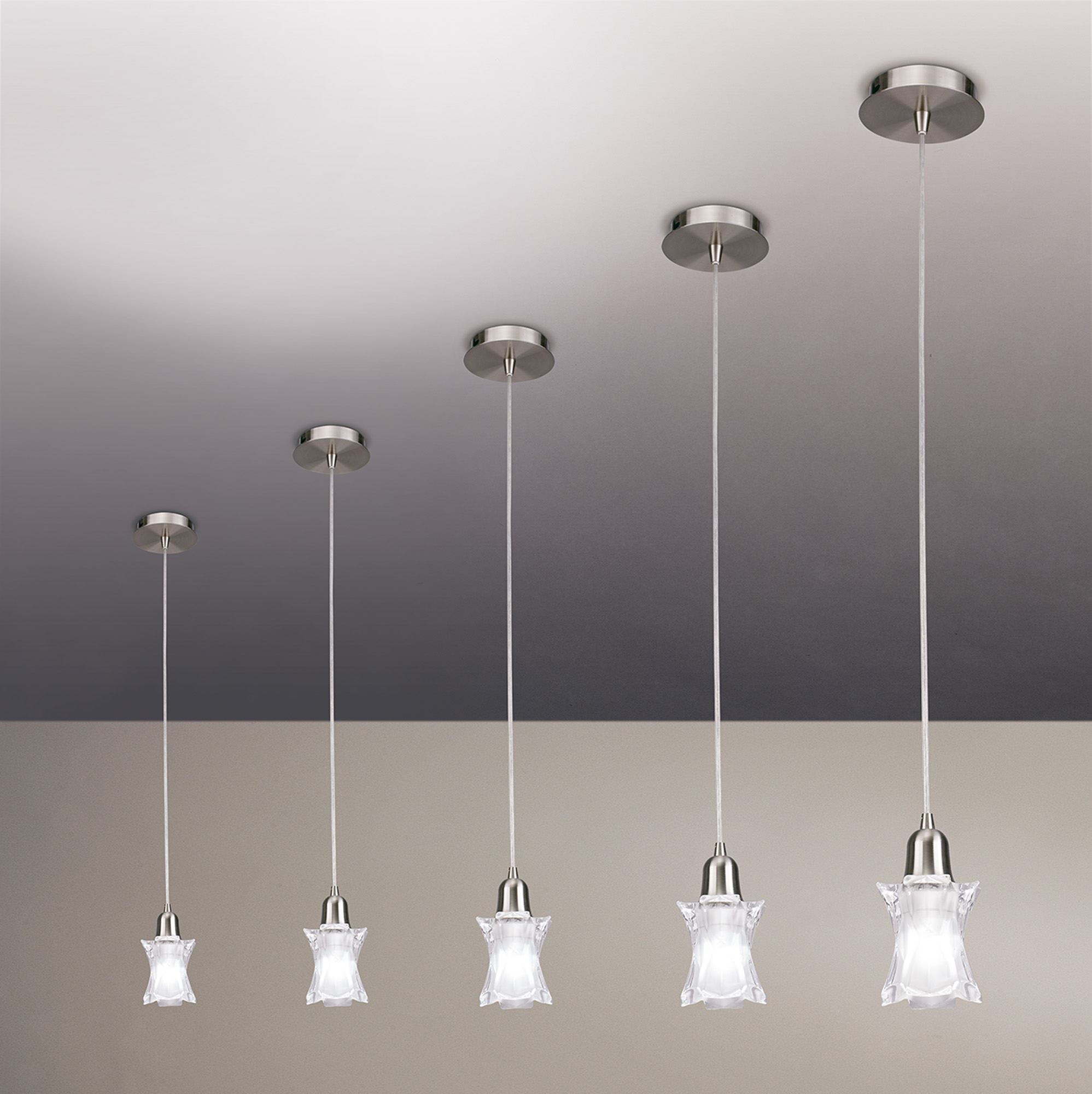 Alaska GU10 Satin Nickel Ceiling Lights Mantra Single Pendant